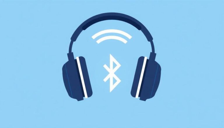 Illustration of bluetooth headphones failing to connect