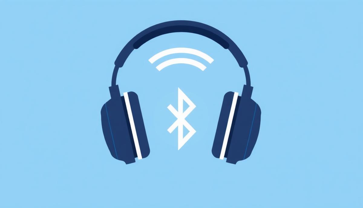Illustration of bluetooth headphones failing to connect