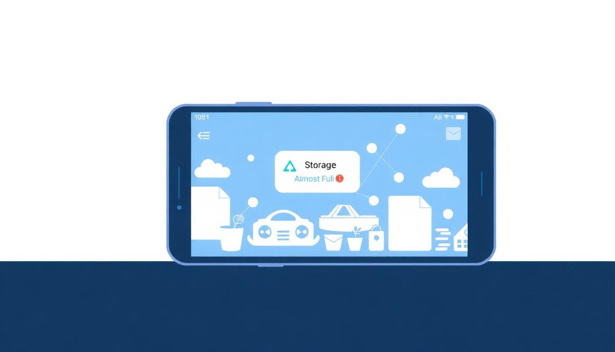 Illustration of iPhone storage management and cleanup