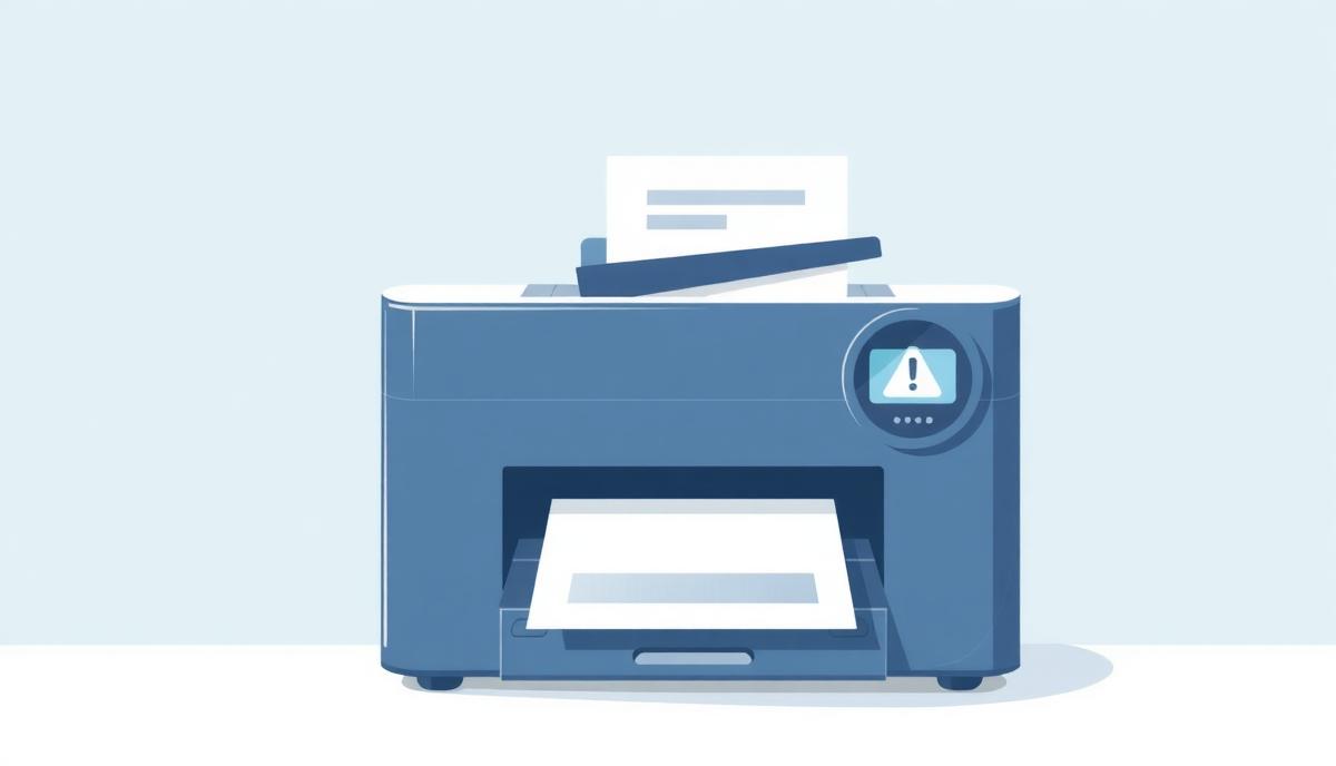 Illustration of a printer that is not printing